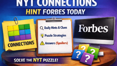 NYT Connections hint Forbes today